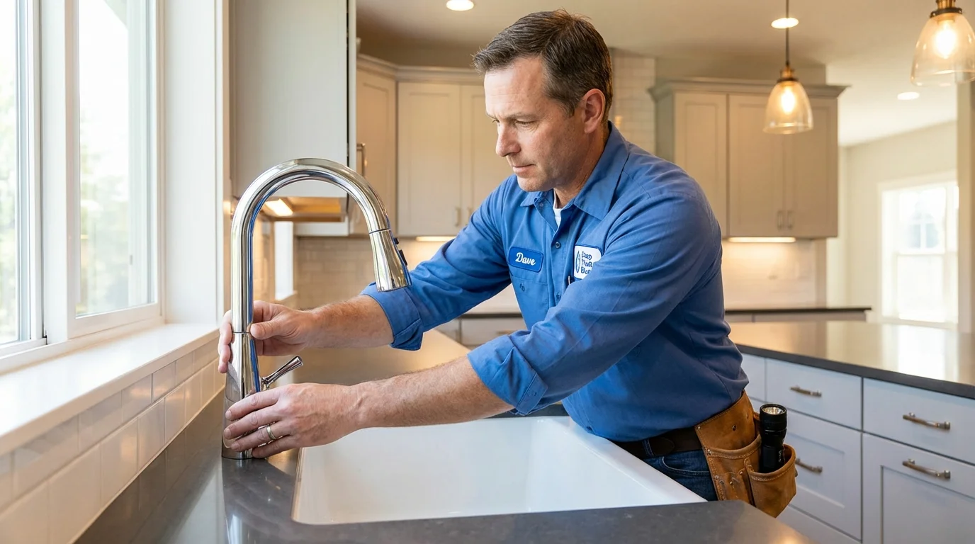 Kitchen faucet installation by Johns Plumbing LLC in Pine Bluff