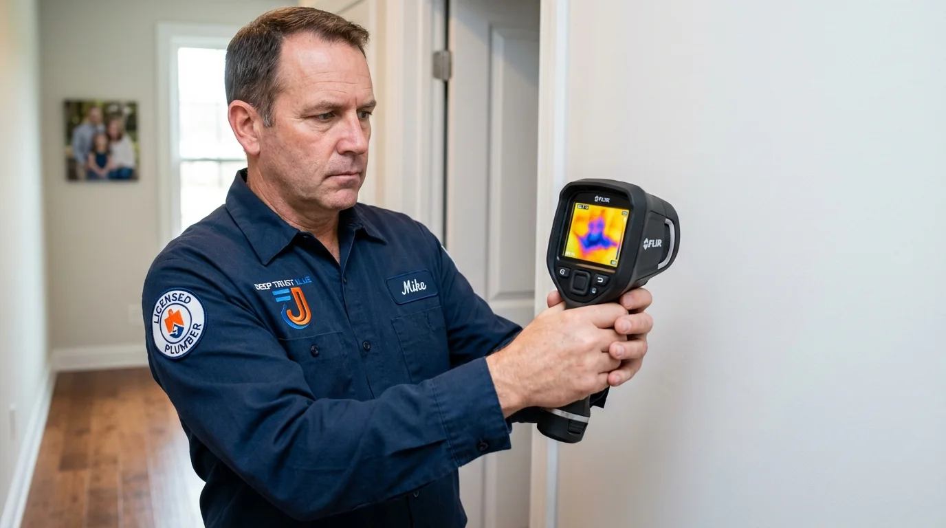 Thermal imaging leak detection by Johns Plumbing LLC in Pine Bluff